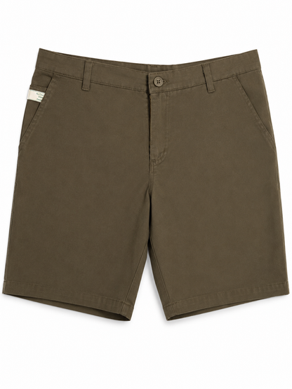 Slim-Fit Chino Shorts — Olive