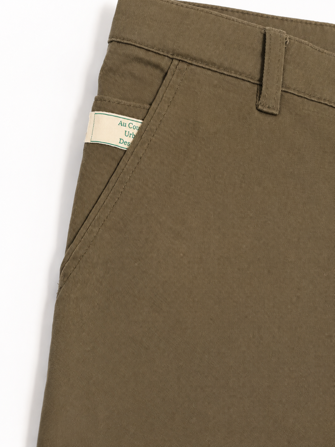 Slim-Fit Chino Shorts — Olive