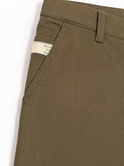 Slim-Fit Chino Shorts — Olive