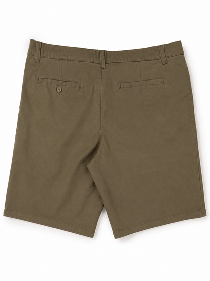 Slim-Fit Chino Shorts — Olive