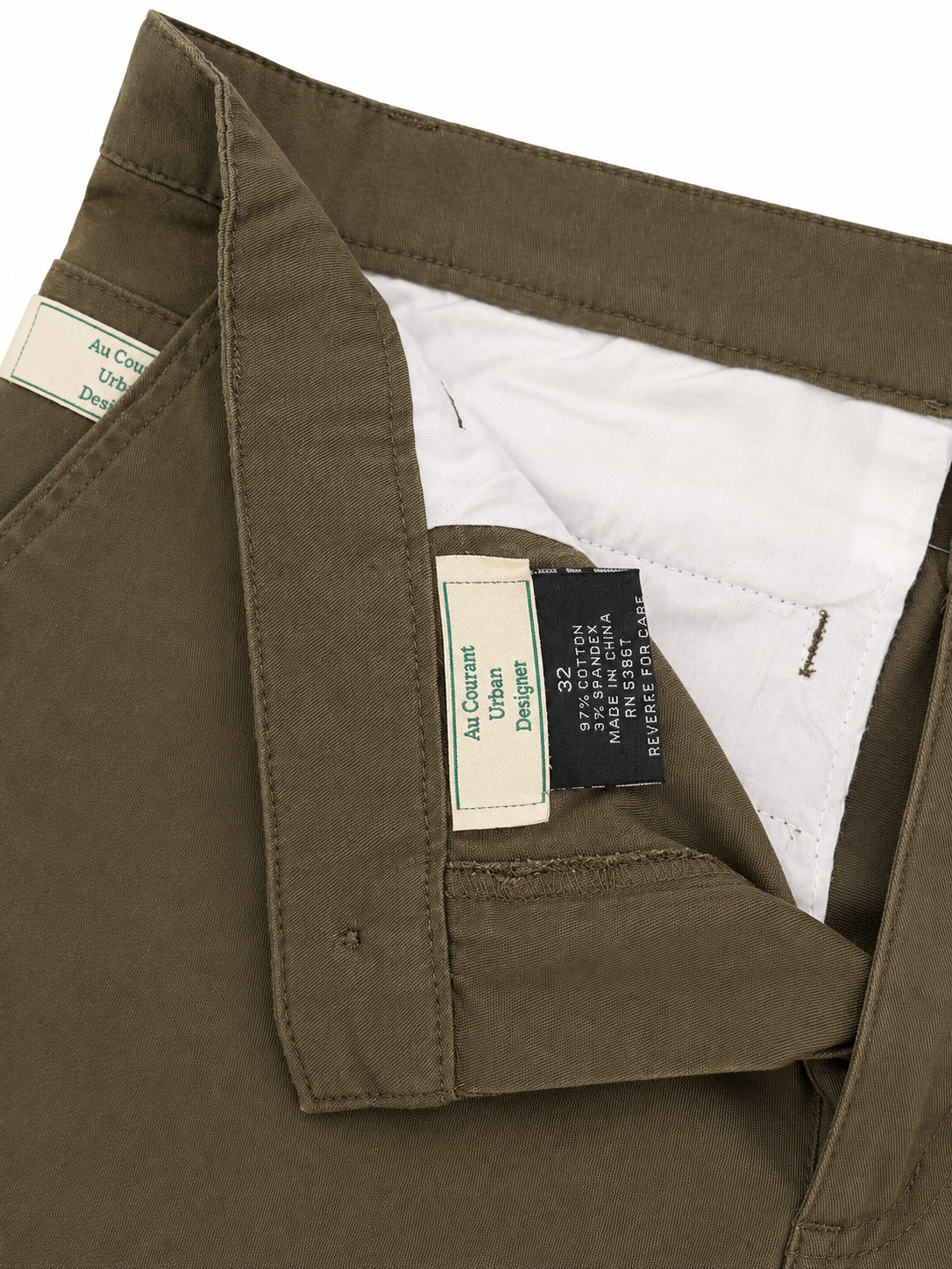 Slim-Fit Chino Shorts — Olive