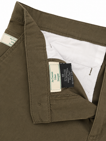 Slim-Fit Chino Shorts — Olive