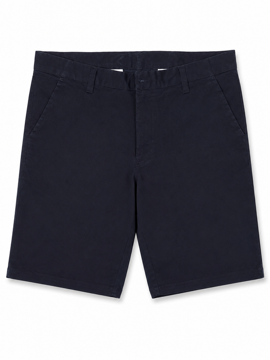 Slim-Fit Chino Shorts — Navy